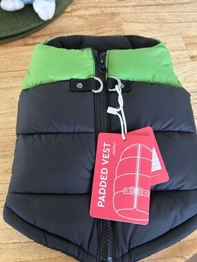 Unbranded Black & Green Padded Dog Vest